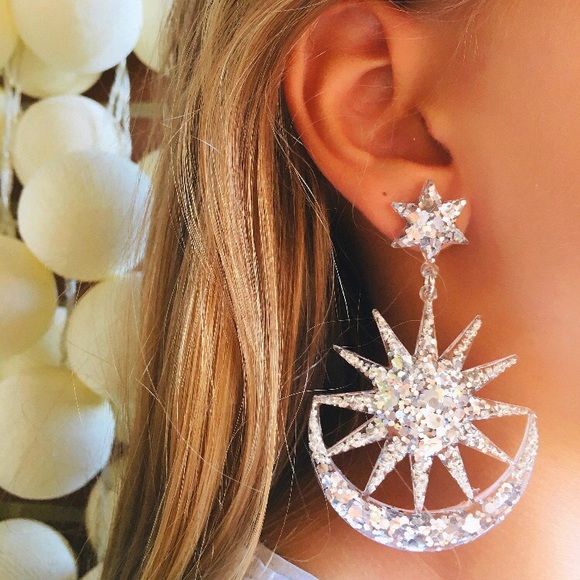 Jewelry - Starburst Sparkle Dangle Earrings
